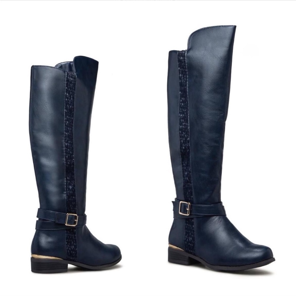 Navy riding boots!